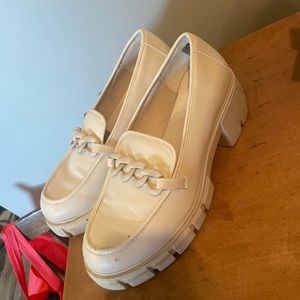 Chunky off white loafers